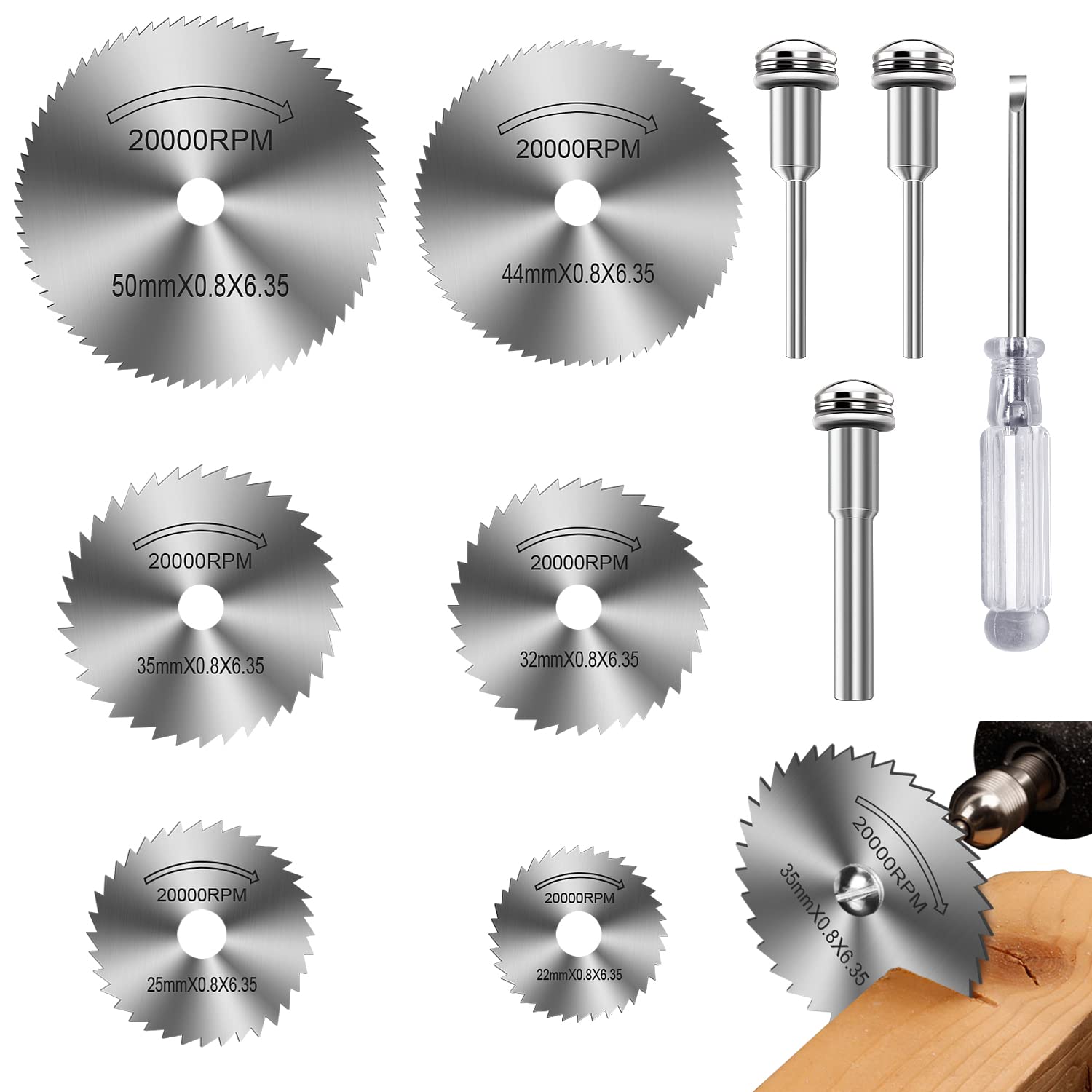 Cordless Rotary Tool Kit Accessories - Набор из 6 пильных дисков HSS
