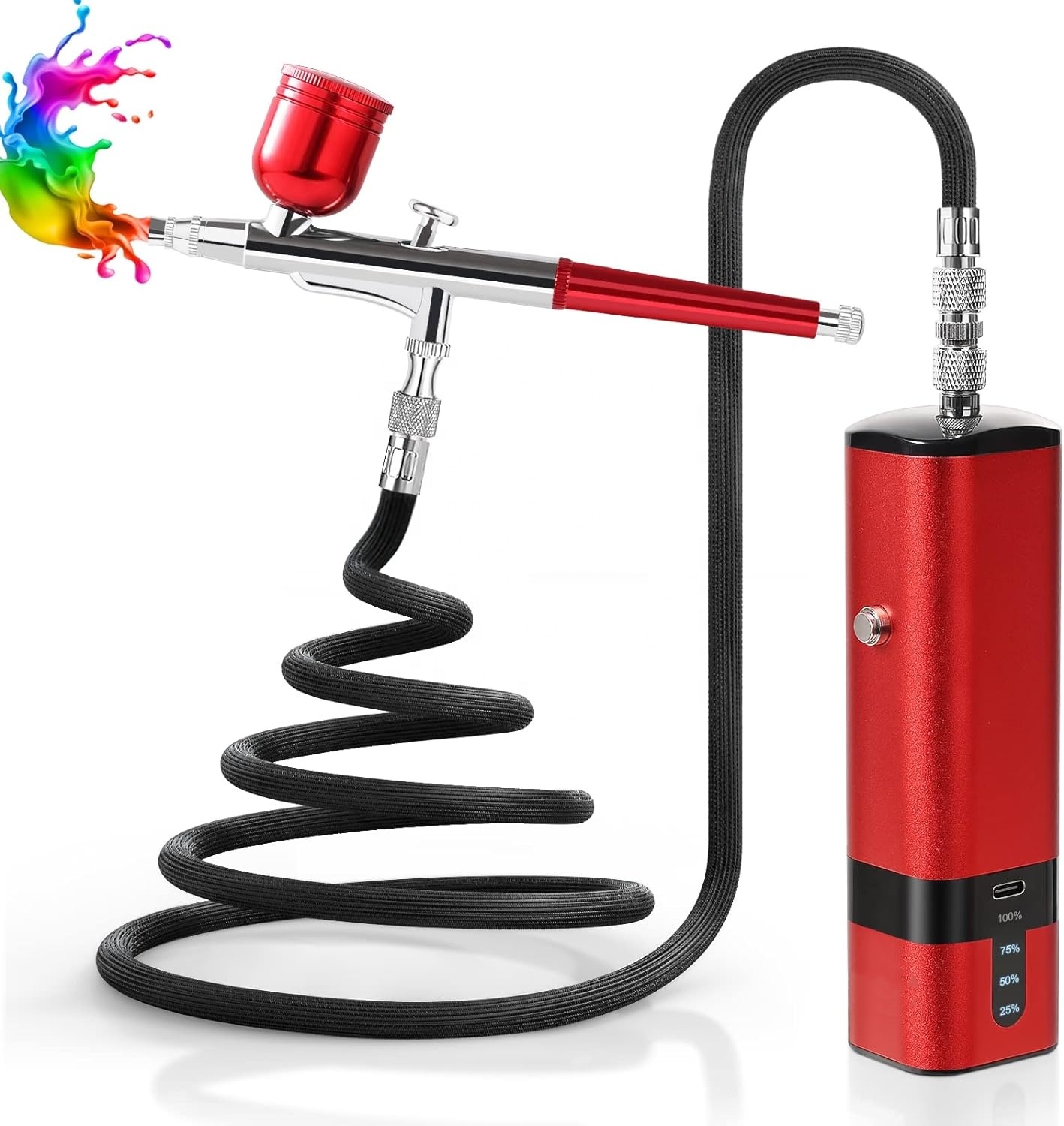 Airbrush Kit With Mini Compressor - Набор для аэрографии с компрессором, портативный