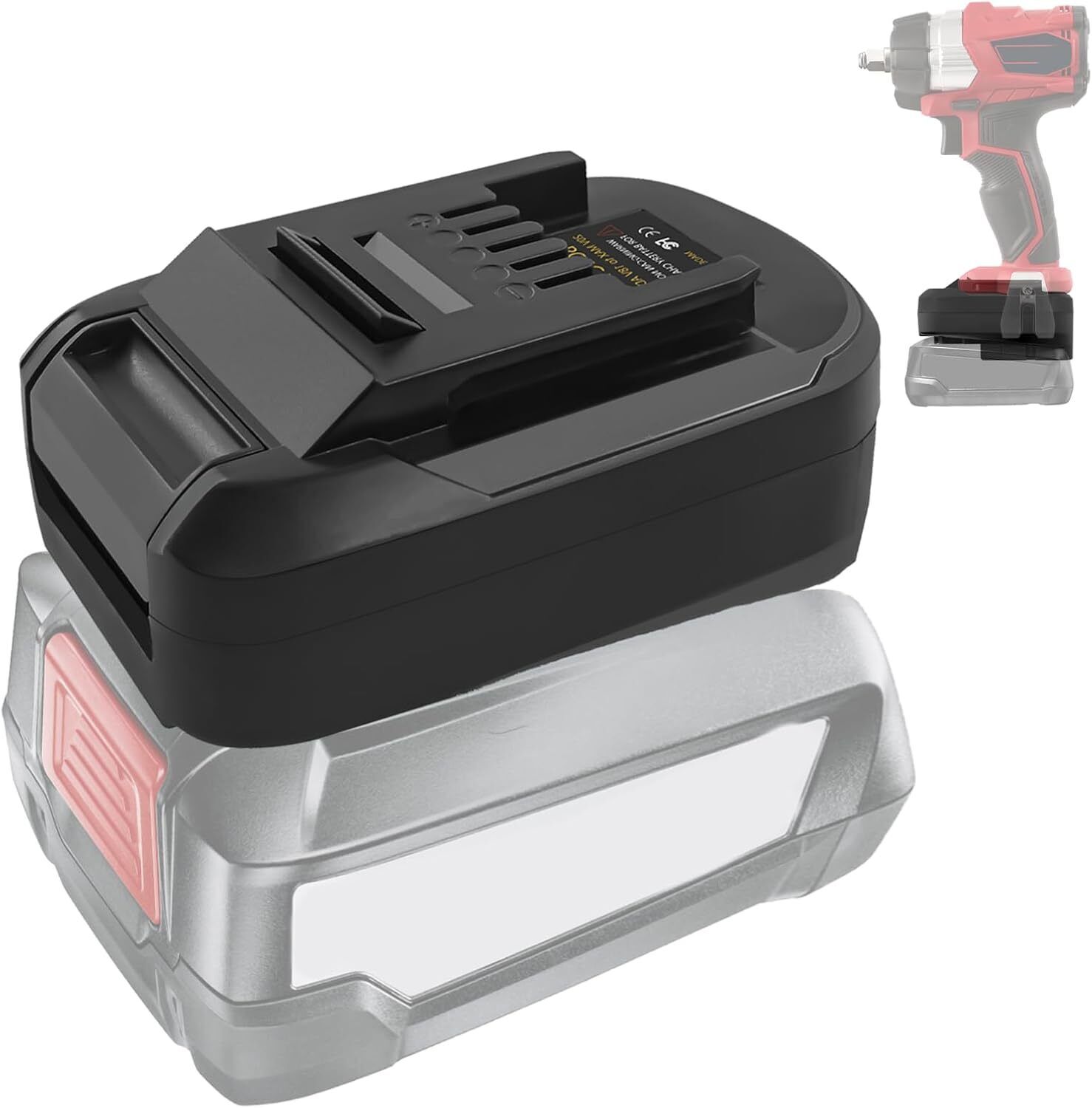 Brushless Cordless Electric Drill 18V - Адаптер для литиевых аккумуляторов Bosch 18V
